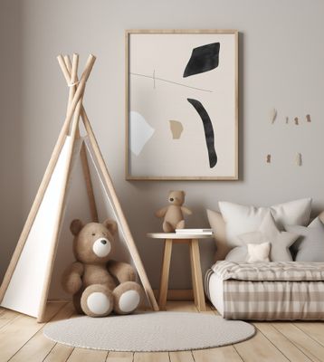 Graphic Shapes and Lines Poster