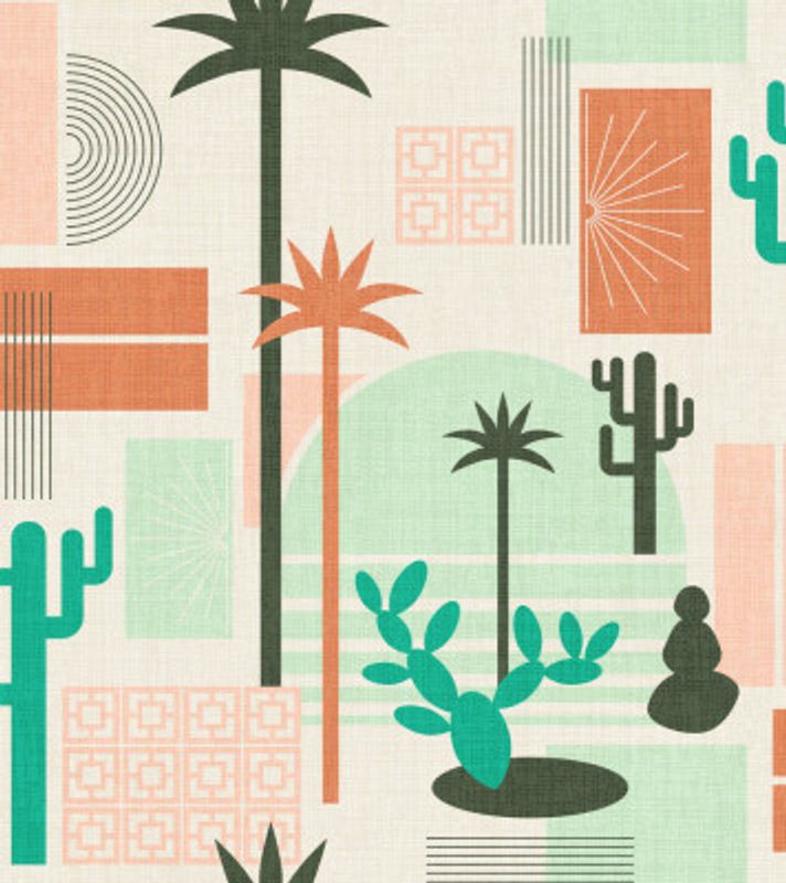 Palm Springs Geometric Escape Emerald