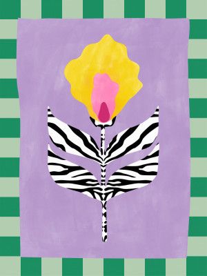 Flower with Zebra Patterned Leaves