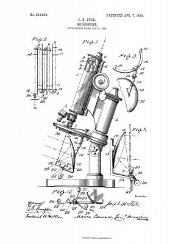 Microscope Patent 1908