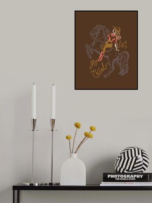 Cowgirl Riding A Rearing Horse