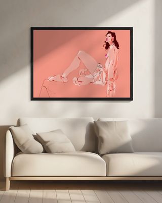Girl Sitting Pink