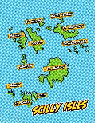 Scilly Isles Pop Art Map