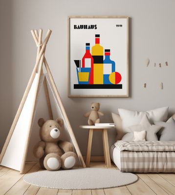 Bauhaus Wine Print