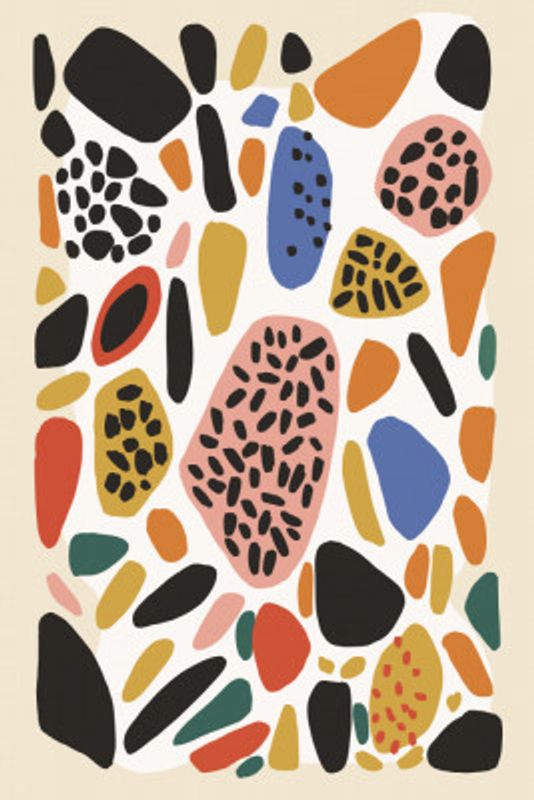 Vibrant Pebble Mosaic