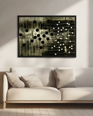 Grayscale Palette With Bold Black And White Dots