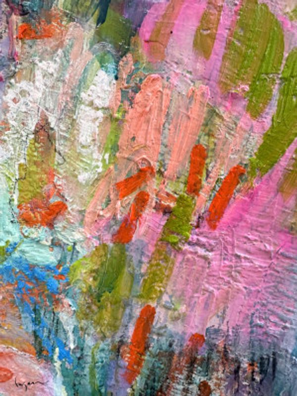 Whispering Pink Brushstrokes