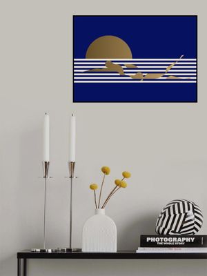 Swimmer Horizontal / Blue