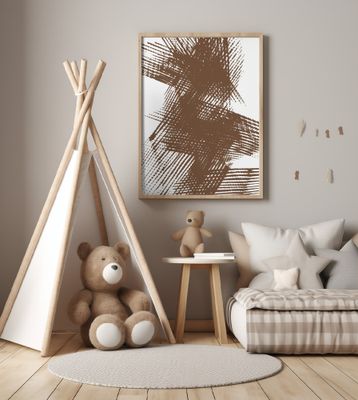 Abstract Brown Intersecting Lines