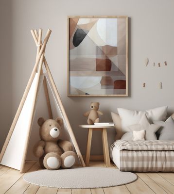 Abstract Copper Neutral Tone Painting 2