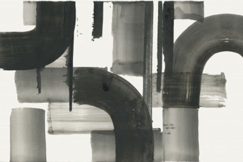 Monochrome Abstract Black Shapes 2