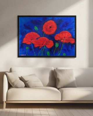poppy oil on canvas