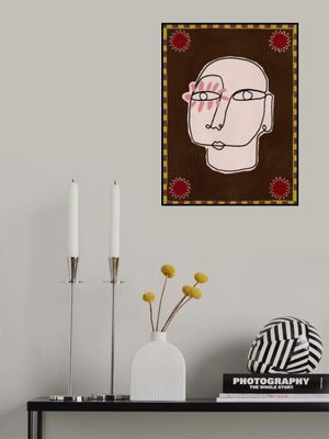 Minimalist Line Drawing Of A Face