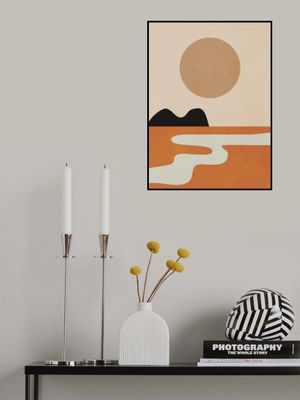 Serene Landscape With Minimalist Shapes