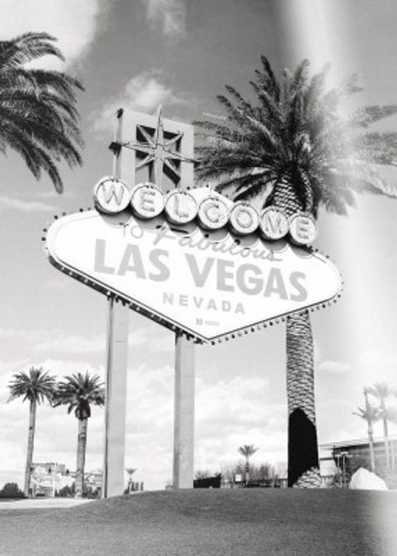Las Vegas Sign Bw