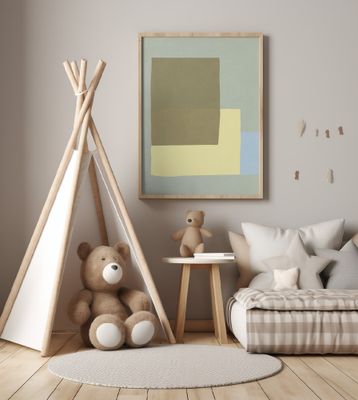 Geometric Shapes with a Muted Color Palette