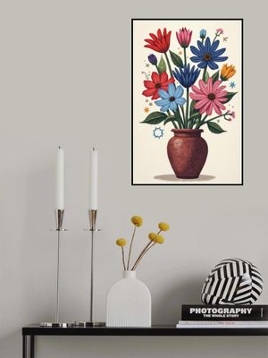 Potted Florals Red Flowers