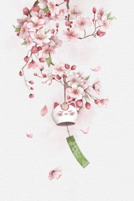 Cat Bell and Cherry Blossom