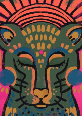 Vibrant Feline Dream