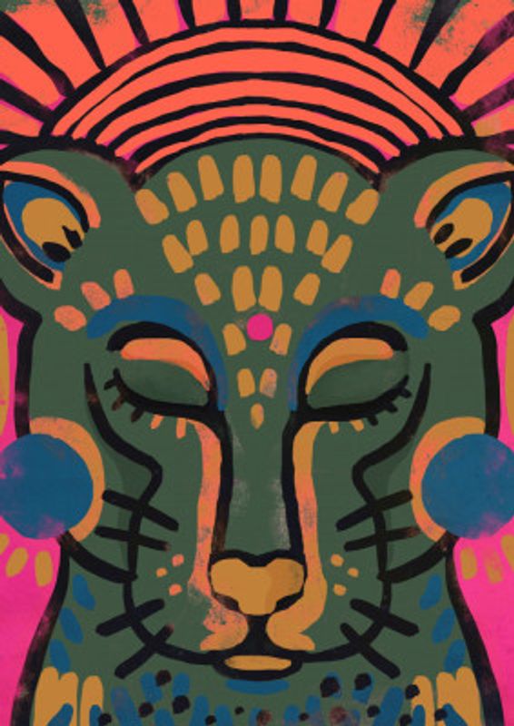 Vibrant Feline Dream