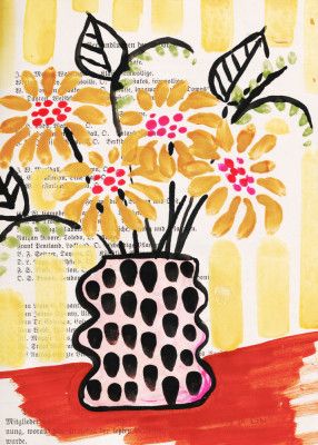 Sunflowers in a vase