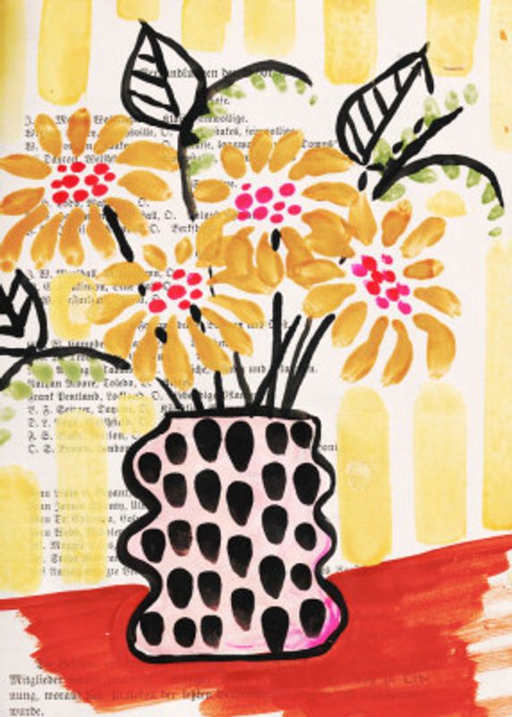 Sunflowers in a vase