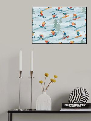 Retro Sportive Ski alpine textured pattern