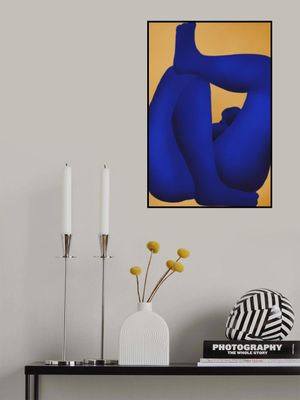 Human Blue Figure Nude Abstract