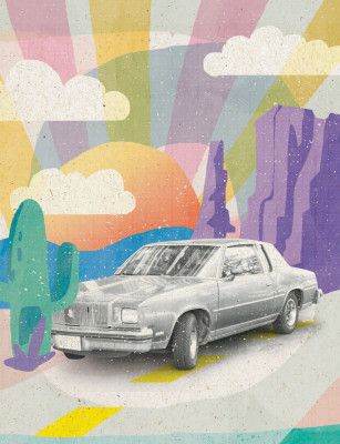 Vintage Car in the Desert