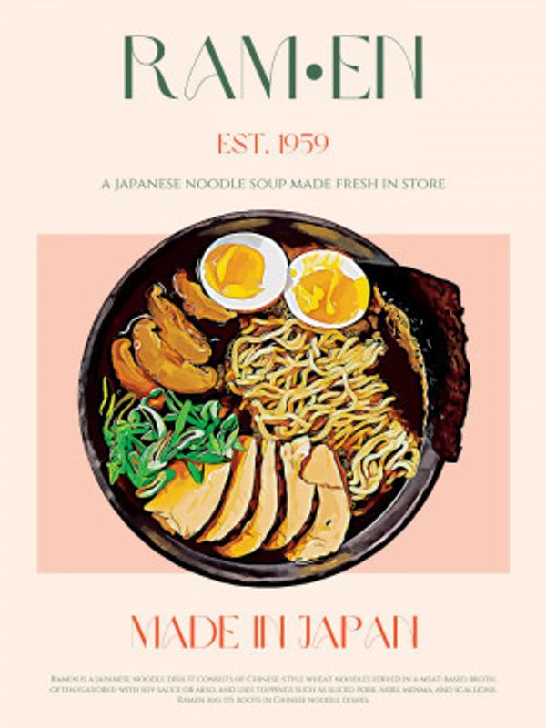 Savoring Japanese Ramen Bowl