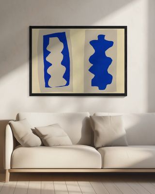 Blue Silhouette Forms