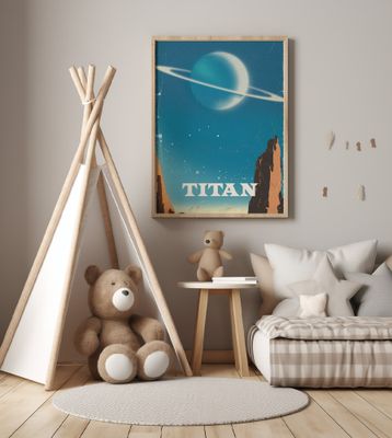 Titan Retro Space Art
