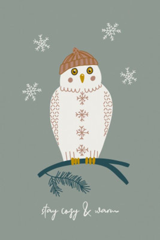 Cozy Owls Frosted Sage