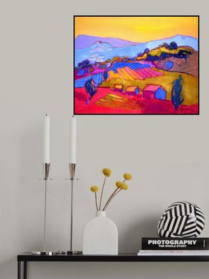 Pastel Hillside View