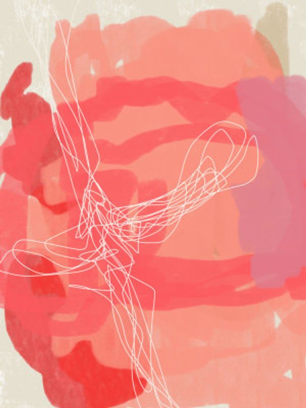 Abstract Painting In Pastel Colors. Purple and link.