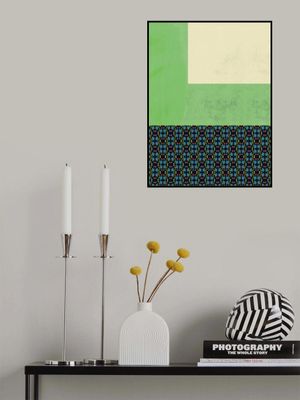 Pastel green and nyonya pattern collage