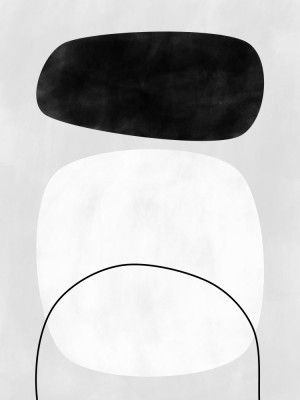 Abstract Geometric Shapes In Black And White