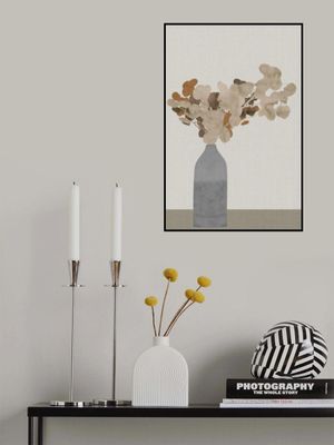 Rust Brown Dried Flowers In Vase On Table 1 Jpg