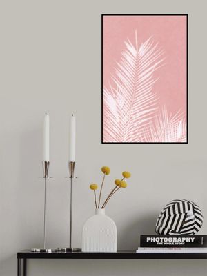 Palm Leaves On Pink Silhouette II