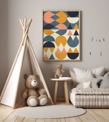 Rainbow Plus Shapes  Blue Mustard6