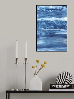 Blue Texture Flowing Vertical Lines