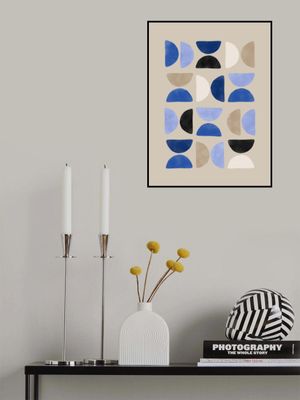 Geometric Shapes In A Minimalist Pattern