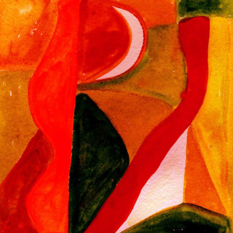 Reds and Golden Abstract