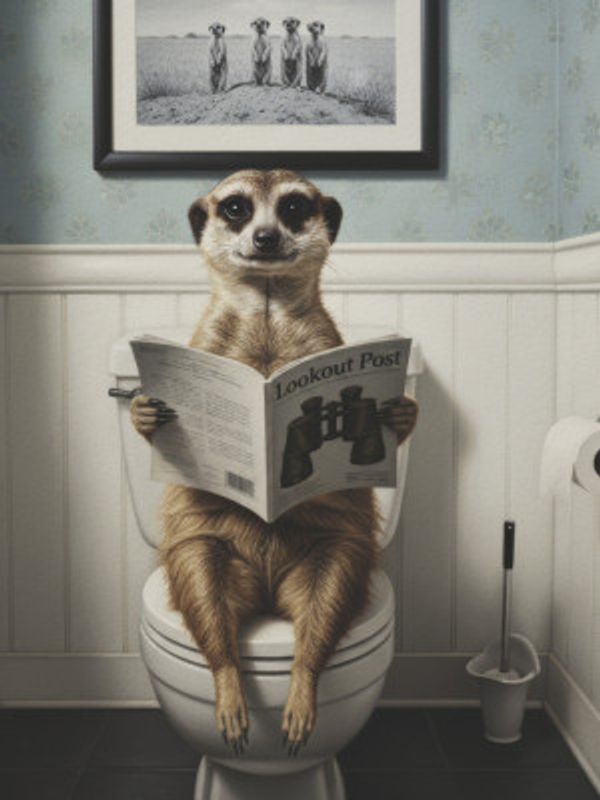 Meerkat In the Bathroom