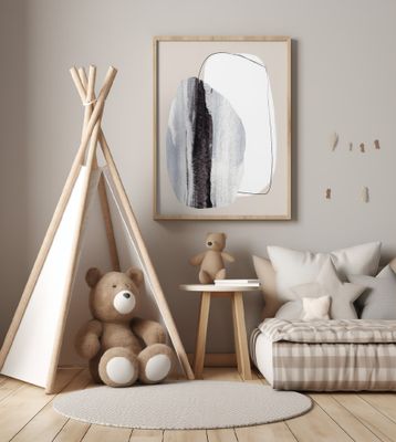 Organic Shapes With Textured Brushstrokes