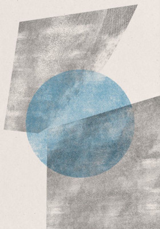 Blue Geometric Modern Object