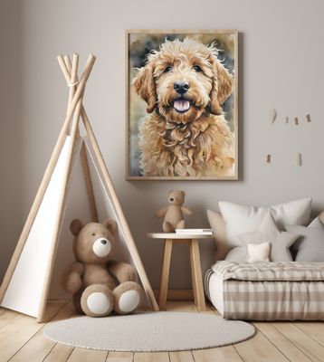 Golden Doodle Aquarell