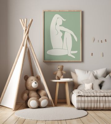 Figure Matisse Style Green