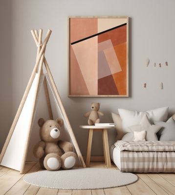 Geometric Shapes And Warm Earth Tones