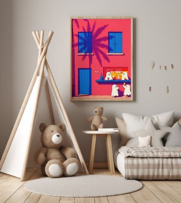 Playful Ghosts At A Bar